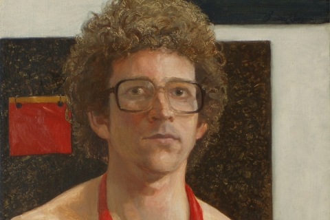 Self with Red Square
