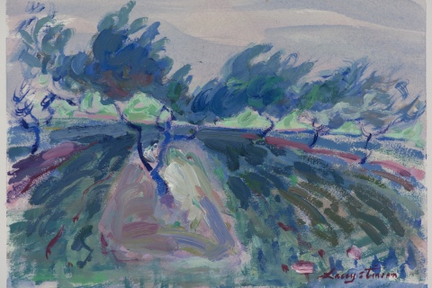 Blue Peach Tree - Study